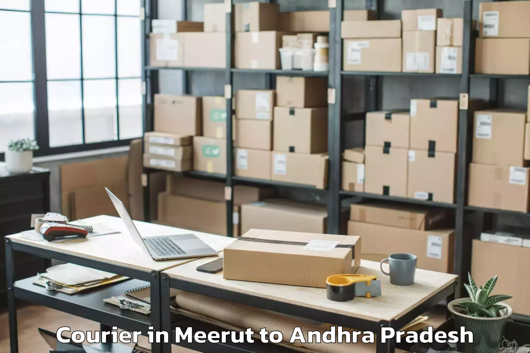 Book Meerut to Pedavegi Courier